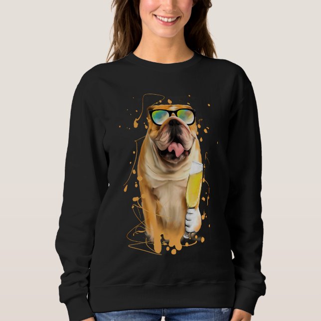Sudadera English Bulldog  Dog Illustration Owner (Anverso)