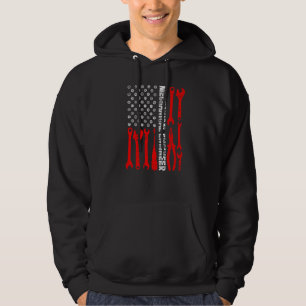 Sudadera Engranaje de ingeniería USA bandera Ingeniero mecá