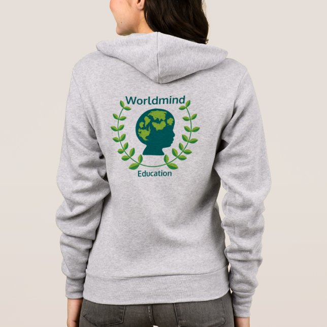 Sudadera Engranaje educativo de la mente mundial (Reverso)