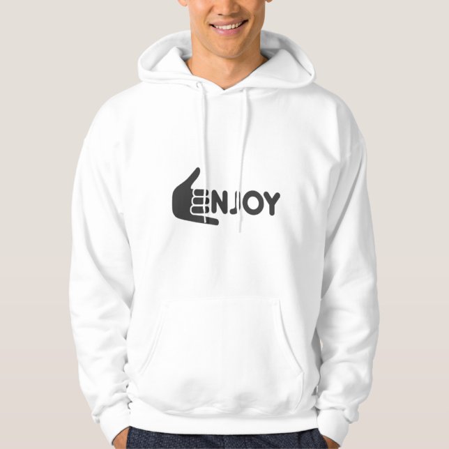 Sudadera enjoy, joy, happiness, positive vibes, good mood,  (Anverso)