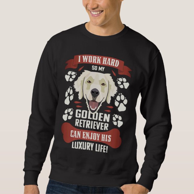 Sudadera Enjoy luxury life Golden Retriever (Anverso)