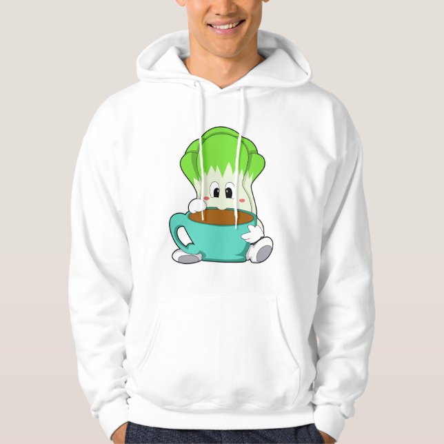 Sudadera Ensalada con taza de café (Anverso)