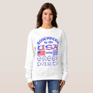 Sudadera Ensemblada en EE. UU. con piezas griegas para muje