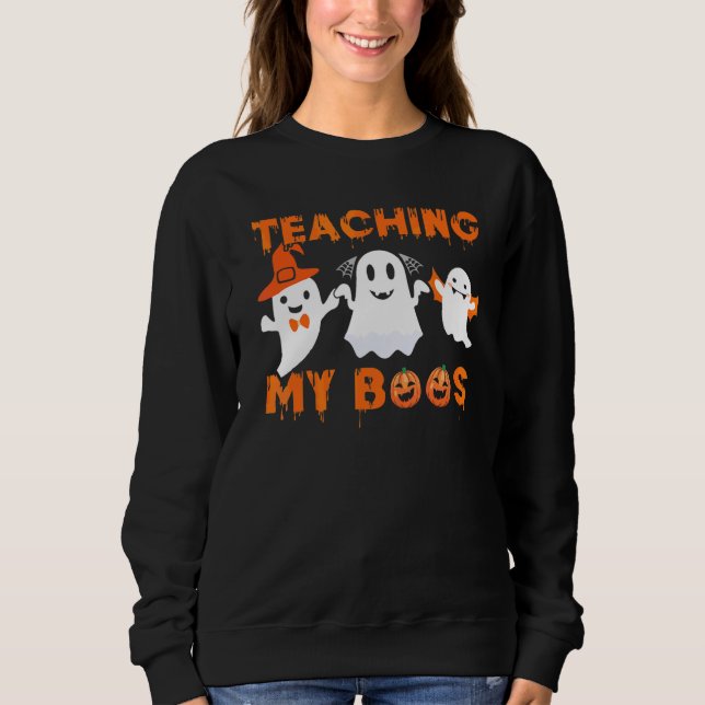 Sudadera Enseñando a mis enemigos fantasma de Halloween par (Anverso)