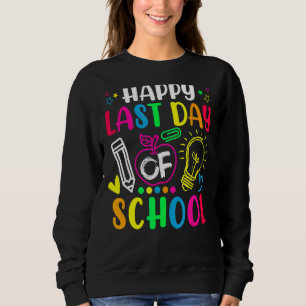 Sudadera Enseñando Vacaciones De Verano Feliz Último Día De