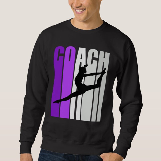 Sudadera Enseñanza de instructores de danza morada retro (Anverso)