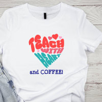 ENSEÑANZA divertida'' CON CORAZÓN Y CAFÉ' Azul/Roj