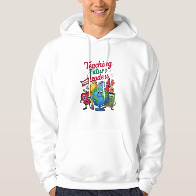 Sudadera Enseñanza Retro Líderes Futuros Profesor Escuela  (Anverso)