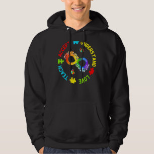 Sudadera Enseñar Aceptar Entender Amor Autismo Conciencia I