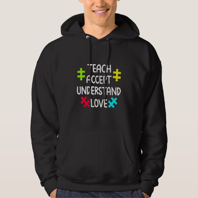 Sudadera Enseñar aceptar entender el amor (Anverso)