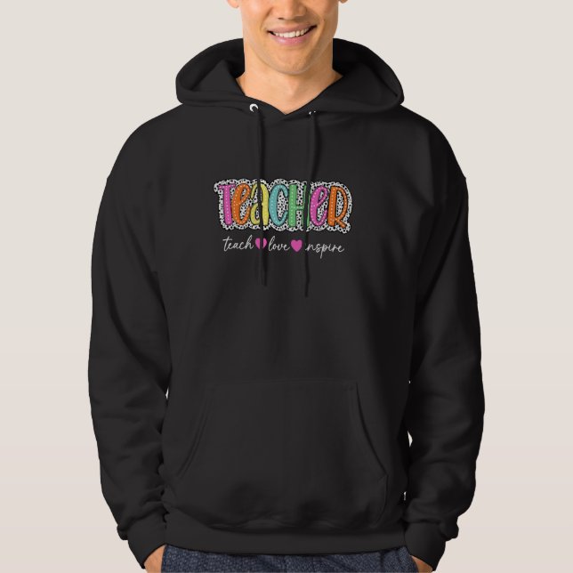 Sudadera Enseñar amor inspira a la maestra Dalmatia (Anverso)