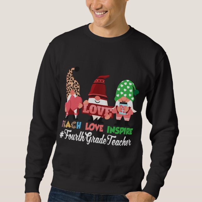 Sudadera Enseñar amor inspira Día de San Valentín de cuarto (Anverso)