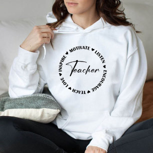 Sudadera Enseñar amor inspirar motivar escuchar alentar