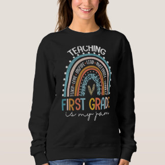 Sudadera Enseñar En Primer Grado Es Mi Jam De Vuelta A La L