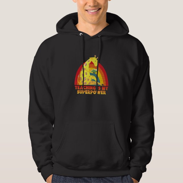 Sudadera Enseñar es mi superpoder educador divertido (Anverso)
