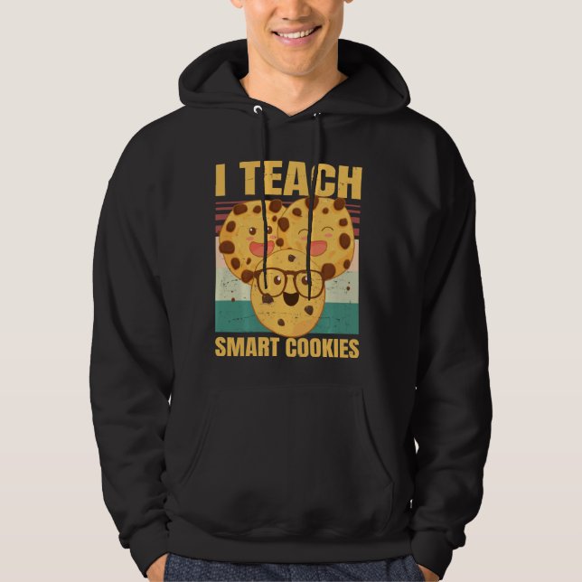 Sudadera Enseño a galletas inteligentes y divertida profeso (Anverso)