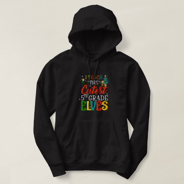 Sudadera Enseño A La Maestra Más Cuidadosa De Quinto Grado  (Diseño del anverso)