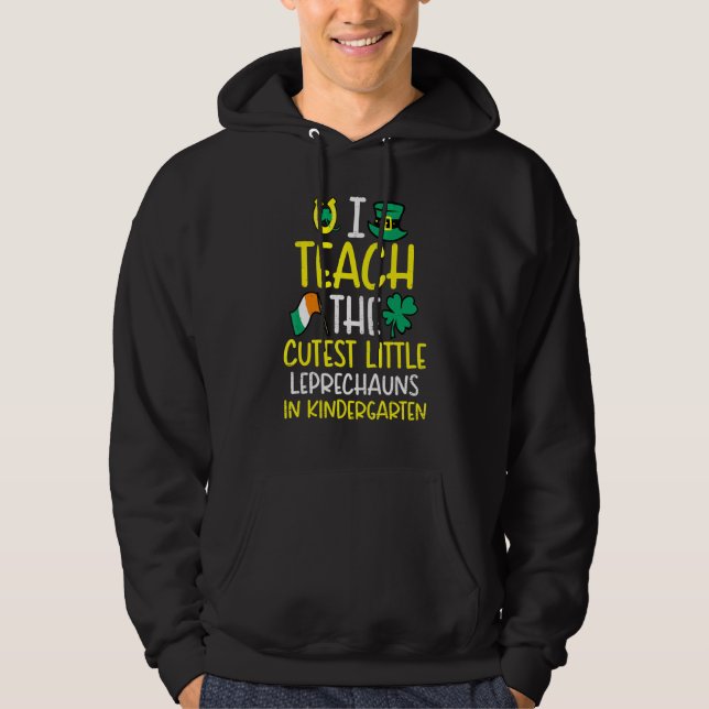 Sudadera Enseño A Los Pequeños Leprechauntes Más Cuidadosos (Anverso)