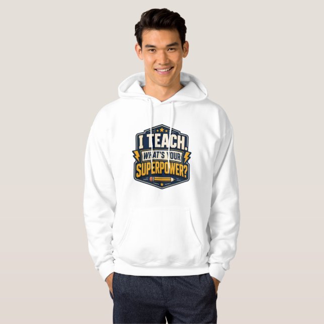 Sudadera Enseño ¿Cuál es tu Superpoder Profesor (Anverso completo)