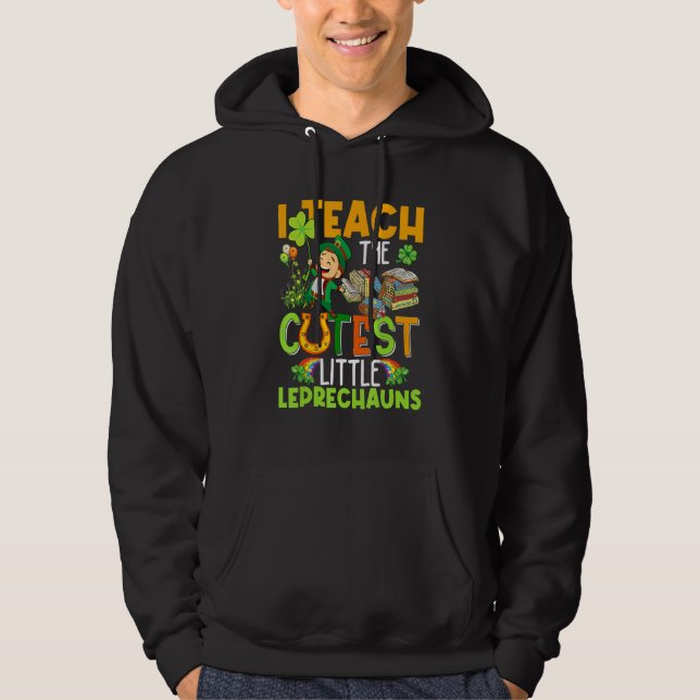 Sudadera Enseño Cutest Little Leprechauns St Patricks Day (Anverso)