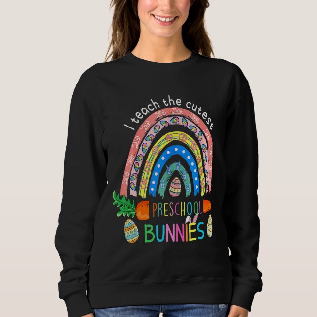 Sudadera Enseño El Arcoiris Más Cuidadoso De Grados Preesco (Anverso)