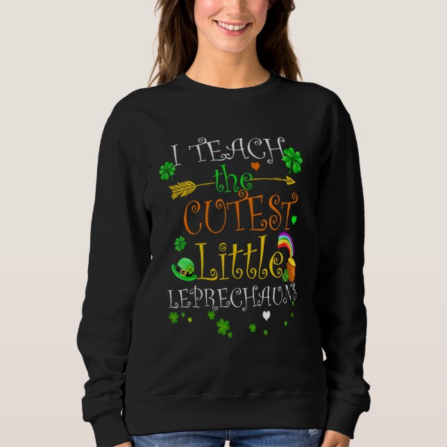 Sudadera Enseño El Cupo Escolar Más Cuidadoso De Leprechaun (Anverso)