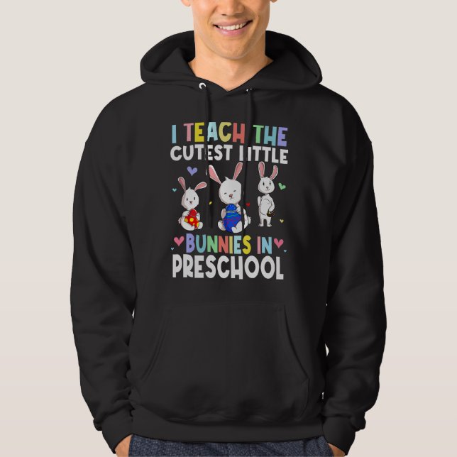 Sudadera Enseño La Pascua Preescolar De Los Pequeños Coneji (Anverso)