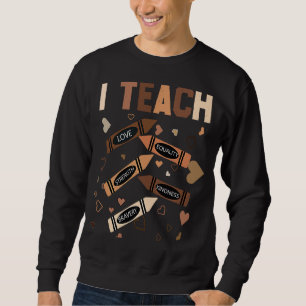 Sudadera Enseño Mes de la Historia Negra Melanin Afro Ameri