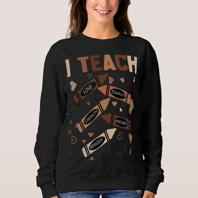 Sudadera Enseño Mes de la Historia Negra Melanin Afro Ameri (Anverso)
