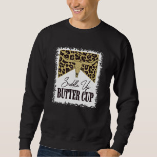 Sudadera Ensilla Mantequilla Vintage Cráneo de Toro Estampa