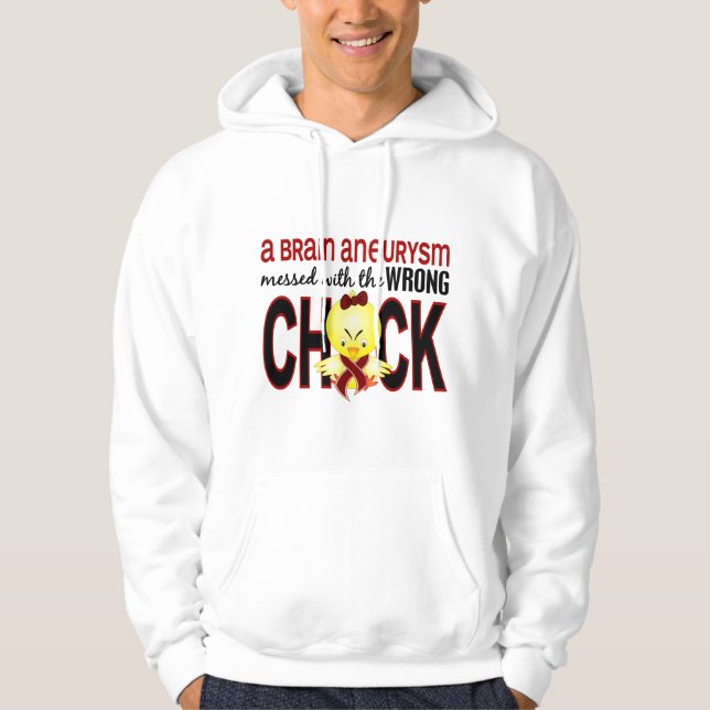 Sudadera Ensuciado con Aneurysm incorrecto del cerebro del (Anverso)