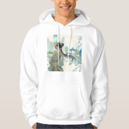 Sudadera Ensueño de primavera: grullas y flores de ciruelo