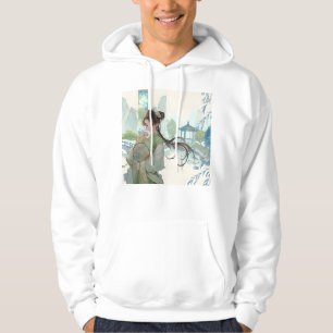 Sudadera Ensueño de primavera: grullas y flores de ciruelo