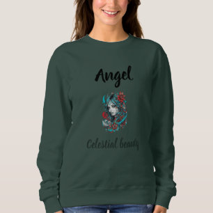 Sudadera Ensueño Teal Crimson en Flor Cromaticas Etéreas