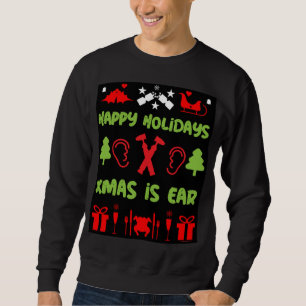 Sudadera ENT Otolaringología Otorhinolaringólogo Xmas