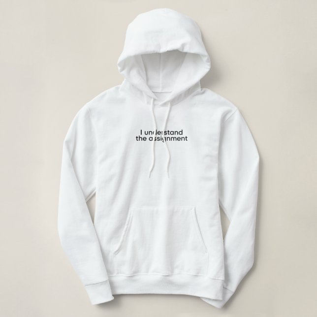 Sudadera Entiendo la asignación (Diseño del anverso)