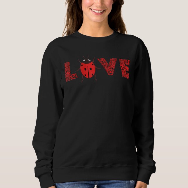 Sudadera Entomología Leopardo Ladybug Bug Love (Anverso)