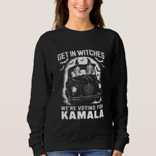 Sudadera Entra Brujas Estamos Votando por Kamala Halloween 