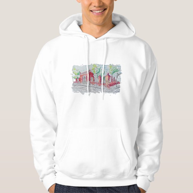 Sudadera Entrada histórica de ladrillo rojo (Anverso)