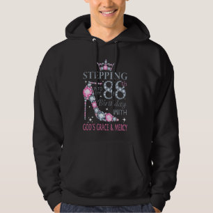 Sudadera Entrando en mi cumpleaños 88 con la gracia y