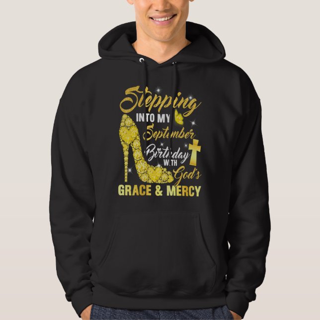 Sudadera Entrando En Mi Cumpleaños De Septiembre Con Dios G (Anverso)