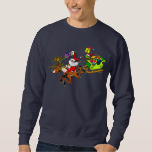 Sudadera ¡Entrega del regalo de Santa con una catapulta!