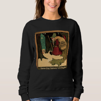 Sudadera Entrega el mismo día Santa Vintage.