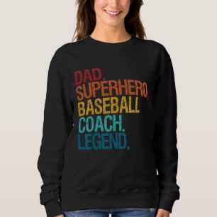 Sudadera Entrenador de béisbol Papá Para hombres mujeres fa