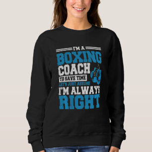 Sudadera Entrenador de boxeo instructor de boxeo maestro de