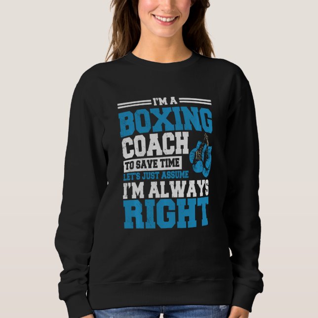 Sudadera Entrenador de boxeo instructor de boxeo maestro de (Anverso)