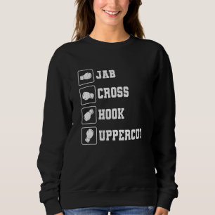 Sudadera Entrenador de boxeo kickboxer boxeador jab cruz ga