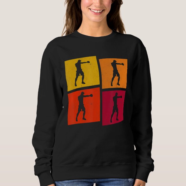 Sudadera Entrenador de boxeo retro Kickboxing Kickboxer Vin (Anverso)