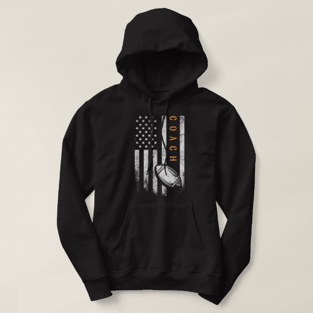 Sudadera Entrenador de fútbol americano Bandera de Estados  (Diseño del anverso)