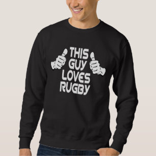 Sudadera Entrenador de Rugby Motivo de Rugby Este Tipo Ama